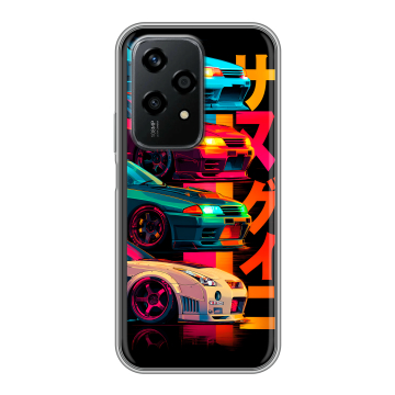 Силиконовый чехол на Honor 200 Lite с принтом Гоночные машины Силиконовый чехол на Honor 200 Lite с принтом Гоночные машины