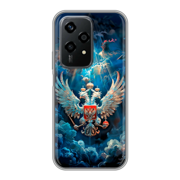 Силиконовый чехол на Honor 200 Lite с принтом Герб флаг России Силиконовый чехол на Honor 200 Lite с принтом Герб флаг России