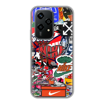Силиконовый чехол на Honor 200 Lite с принтом Найк Nike яркий Силиконовый чехол на Honor 200 Lite с принтом Найк Nike яркий