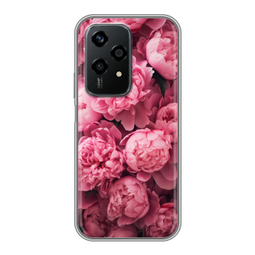 Силиконовый чехол на Honor 200 Lite с принтом цветы пионы Силиконовый чехол на Honor 200 Lite с принтом цветы пионы