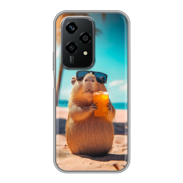 Силиконовый чехол на Honor 200 Lite с принтом Капибара Силиконовый чехол на Honor 200 Lite с принтом Капибара