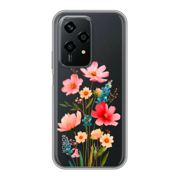 Силиконовый чехол на Honor 200 Lite с принтом Цветы Силиконовый чехол на Honor 200 Lite с принтом Цветы