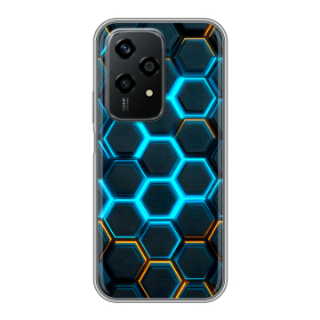 Силиконовый чехол на Honor 200 Lite с принтом Неоновые соты Силиконовый чехол на Honor 200 Lite с принтом Неоновые соты