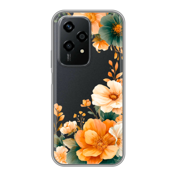 Силиконовый чехол на Honor 200 Lite с принтом Цветы принт Силиконовый чехол на Honor 200 Lite с принтом Цветы принт
