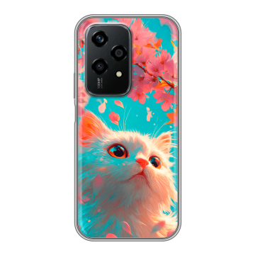 Силиконовый чехол на Honor 200 Lite с принтом Красивый кот