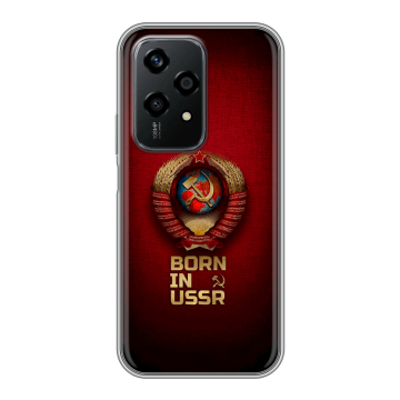 Силиконовый чехол на Honor 200 Lite с принтом Флаг Герб СССР