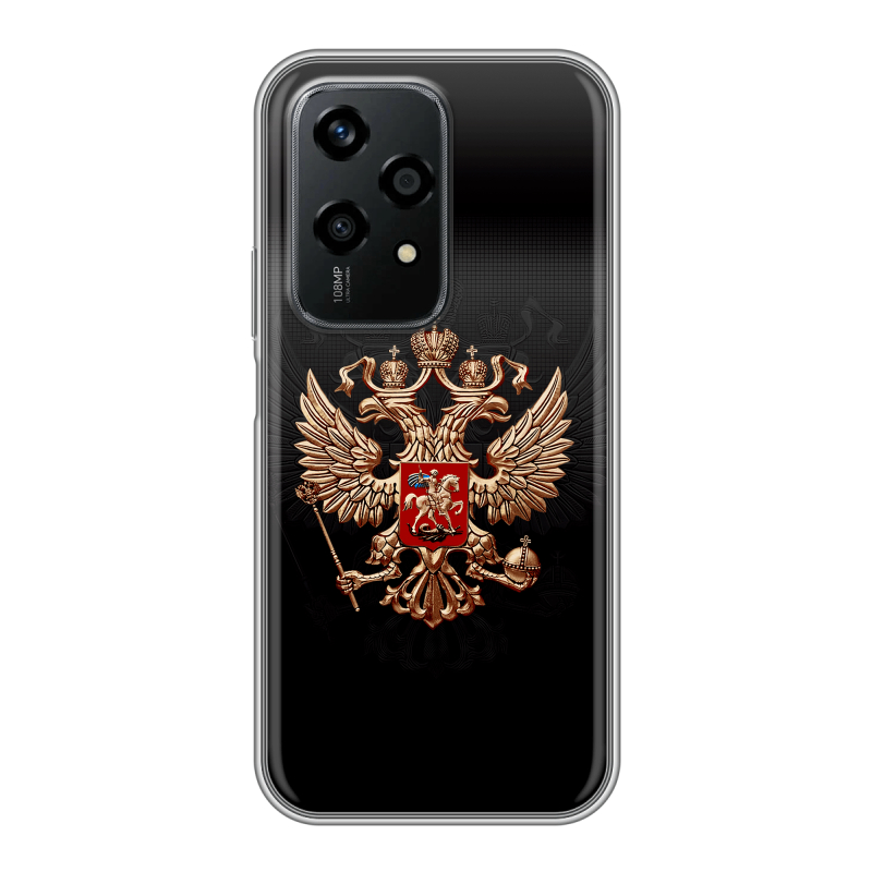 Силиконовый чехол на Honor 200 Lite с принтом Герб России Силиконовый чехол на Honor 200 Lite с принтом Герб России
