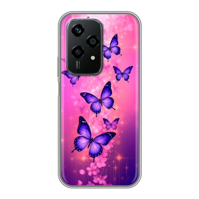 Силиконовый чехол на Honor 200 Lite с принтом Бабочки Силиконовый чехол на Honor 200 Lite с принтом Бабочки
