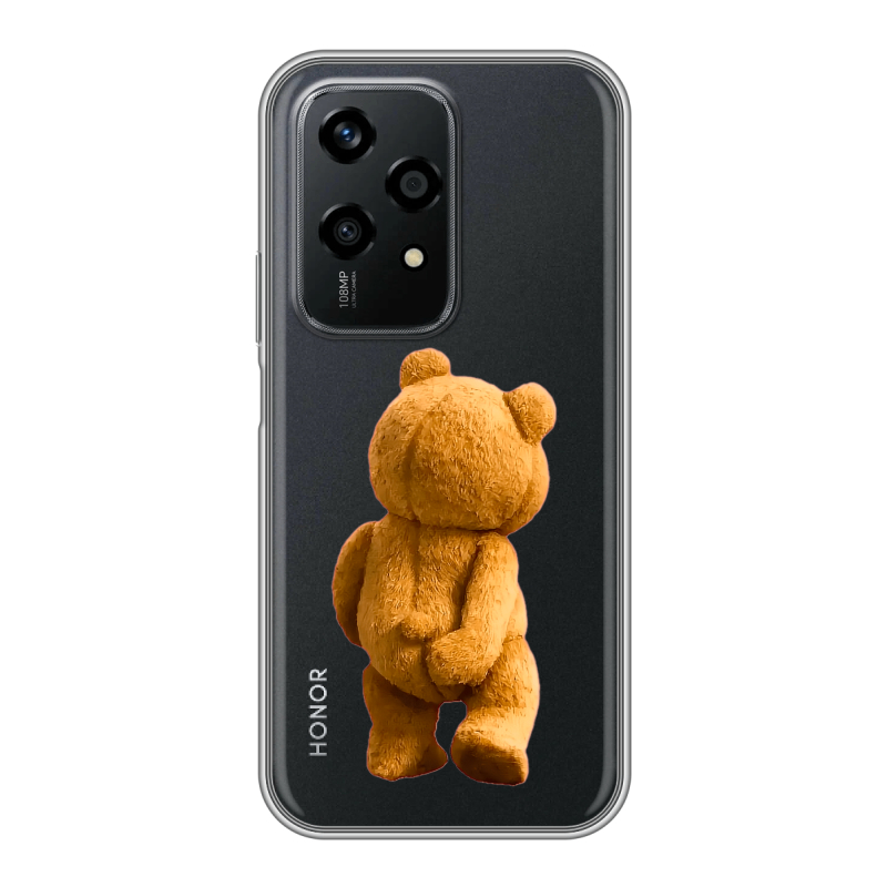 Силиконовый чехол на Honor 200 Lite с принтом Медведь Силиконовый чехол на Honor 200 Lite с принтом Медведь