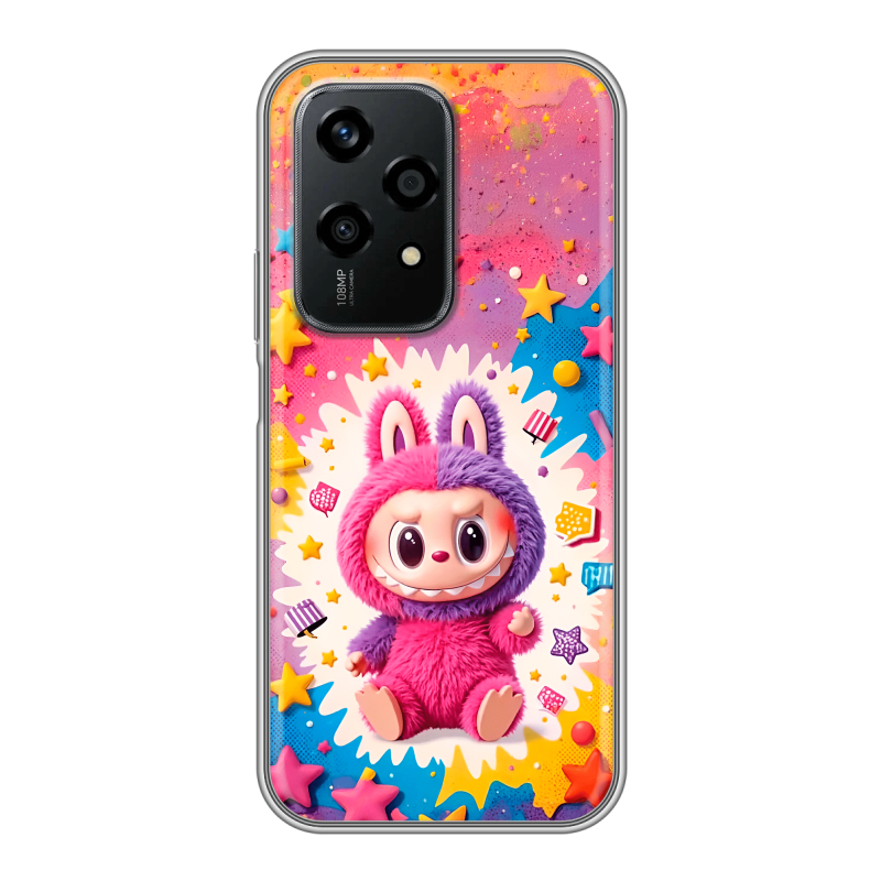 Силиконовый чехол на Honor 200 Lite с принтом Labubu Лабубу Силиконовый чехол на Honor 200 Lite с принтом Labubu Лабубу