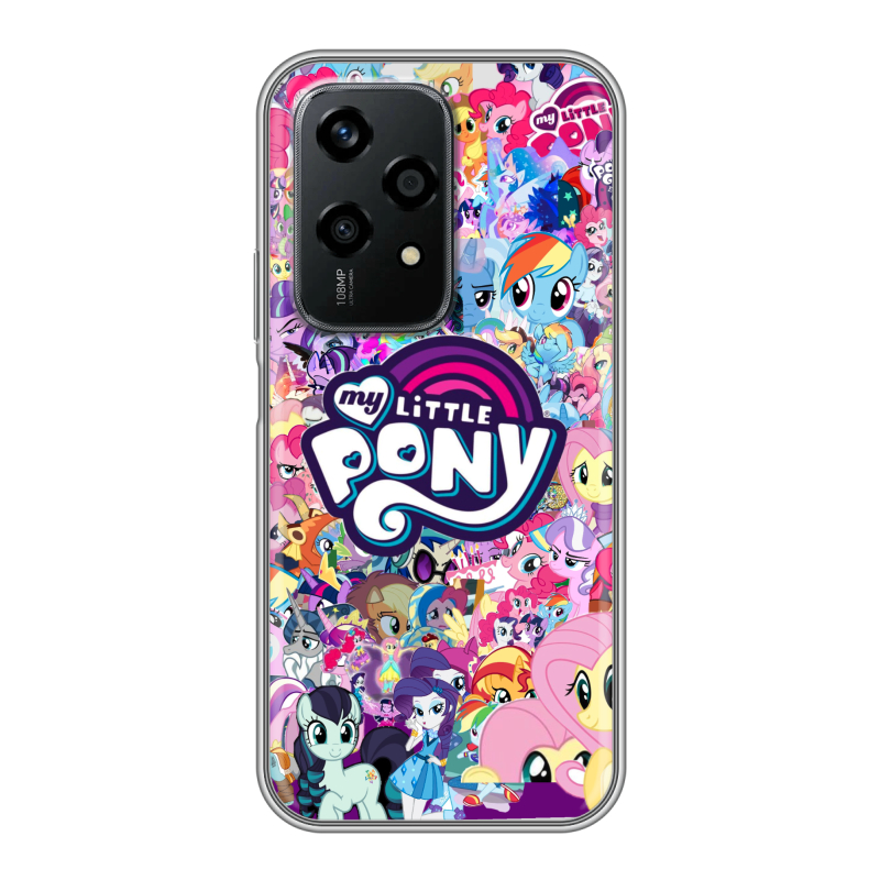 Силиконовый чехол на Honor 200 Lite с принтом My little pony Дружба чудо Силиконовый чехол на Honor 200 Lite с принтом My little pony Дружба чудо