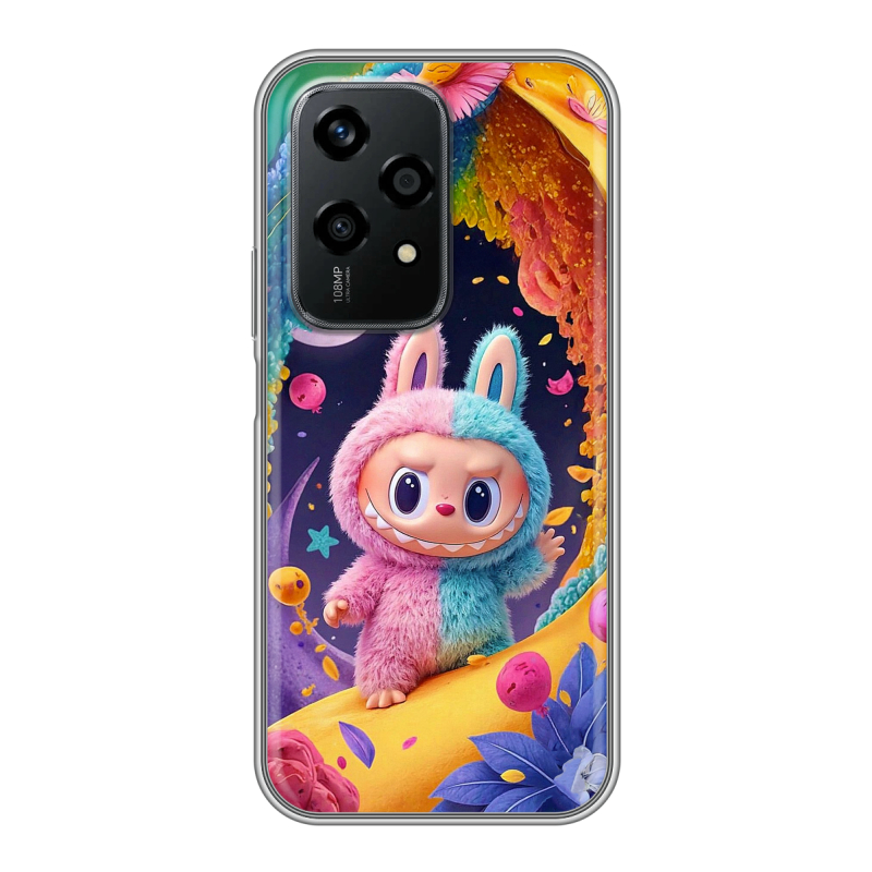 Силиконовый чехол на Honor 200 Lite с принтом Labubu Лабубу Силиконовый чехол на Honor 200 Lite с принтом Labubu Лабубу
