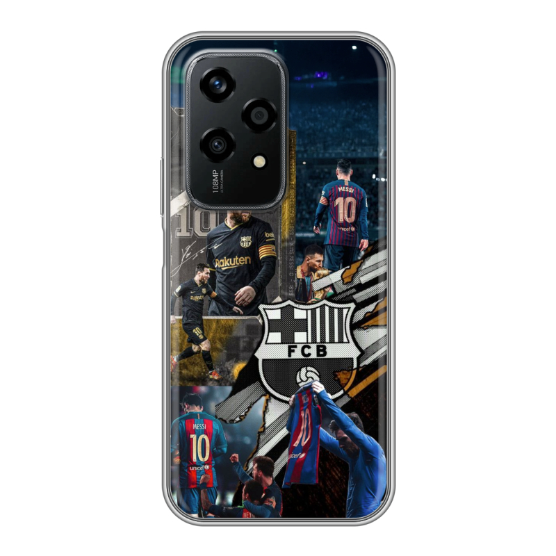 Силиконовый чехол на Honor 200 Lite с принтом Messi Barcelona Силиконовый чехол на Honor 200 Lite с принтом Messi Barcelona