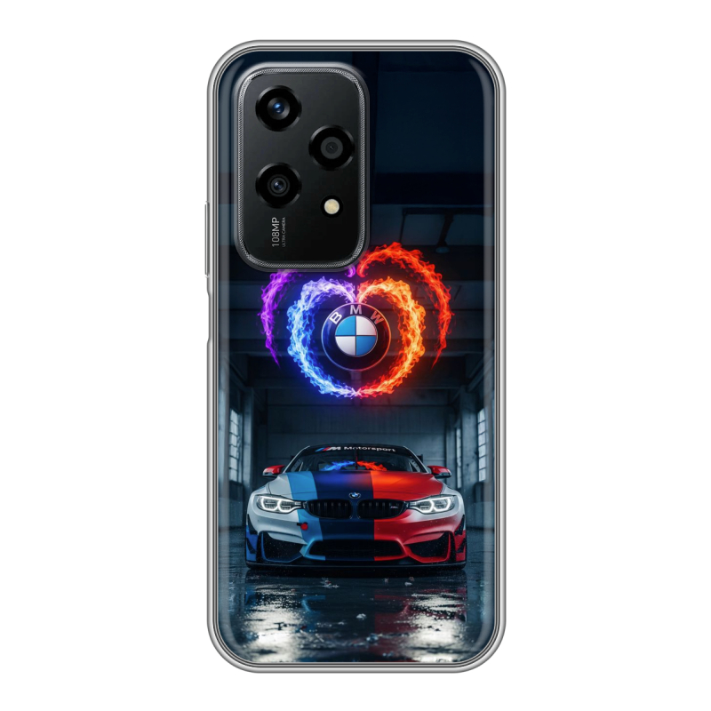 Силиконовый чехол на Honor 200 Lite с принтом BMW БМВ Силиконовый чехол на Honor 200 Lite с принтом BMW БМВ