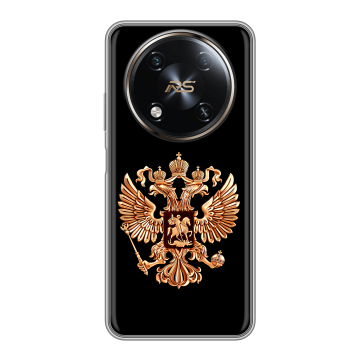 Силиконовый чехол на Itel RS4 с принтом Герб России золотой Силиконовый чехол на Itel RS4 с принтом Герб России золотой