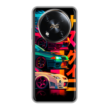 Силиконовый чехол на Itel RS4 с принтом Гоночные машины Силиконовый чехол на Itel RS4 с принтом Гоночные машины