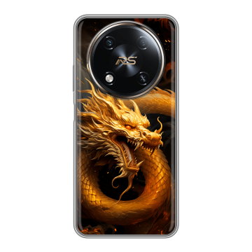 Силиконовый чехол на Itel RS4 с принтом Золотой дракон Силиконовый чехол на Itel RS4 с принтом Золотой дракон