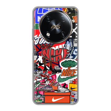 Силиконовый чехол на Itel RS4 с принтом Найк Nike яркий Силиконовый чехол на Itel RS4 с принтом Найк Nike яркий