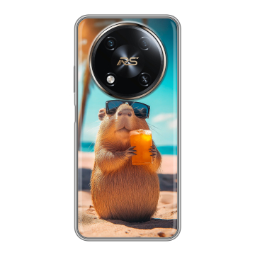Силиконовый чехол на Itel RS4 с принтом Капибара