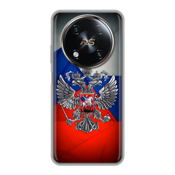 Силиконовый чехол на Itel RS4 с принтом Флаг России Силиконовый чехол на Itel RS4 с принтом Флаг России