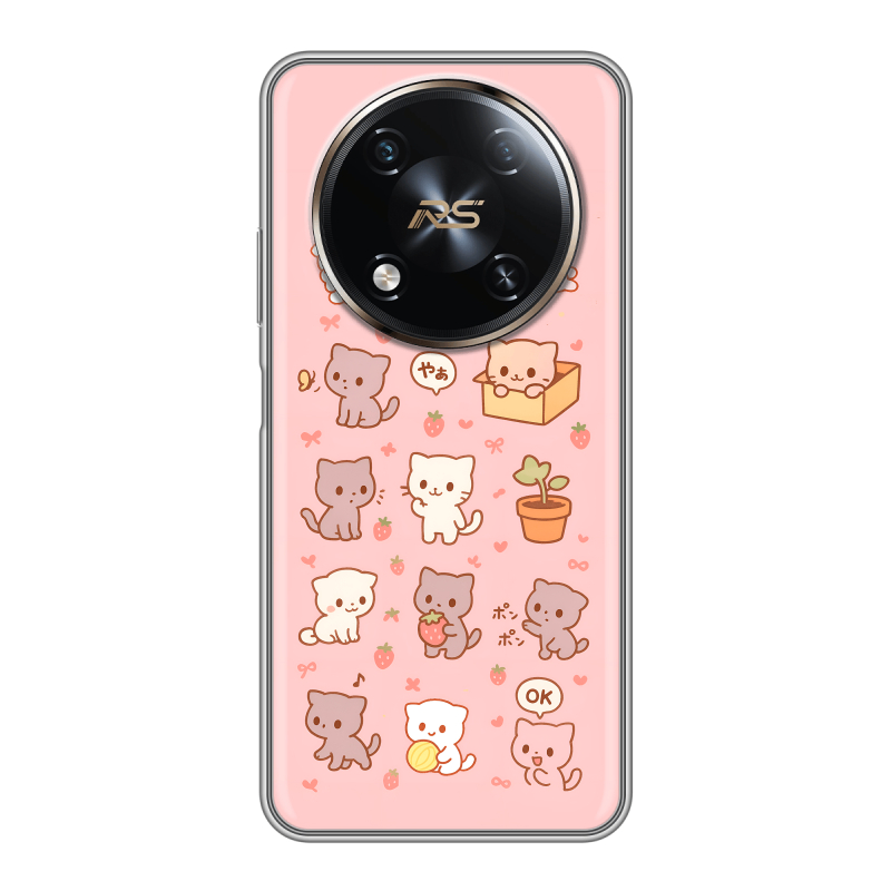 Силиконовый чехол на Itel RS4 с принтом Hello Kitty Хелоу Кити Силиконовый чехол на Itel RS4 с принтом Hello Kitty Хелоу Кити