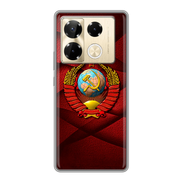 Силиконовый чехол на Infinix Note 40 Pro Plus 5G с принтом Герб СССР