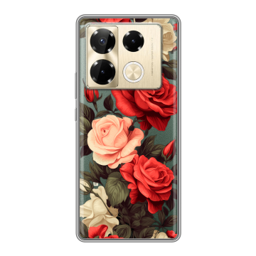 Силиконовый чехол на Infinix Note 40 Pro Plus 5G с принтом Розы Силиконовый чехол на Infinix Note 40 Pro Plus 5G с принтом Розы