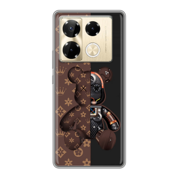 Силиконовый чехол на Infinix Note 40 Pro Plus 5G с принтом Луи робот