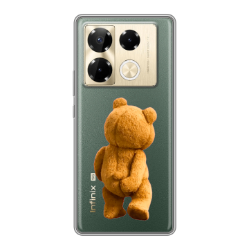 Силиконовый чехол на Infinix Note 40 Pro Plus 5G с принтом Медведь