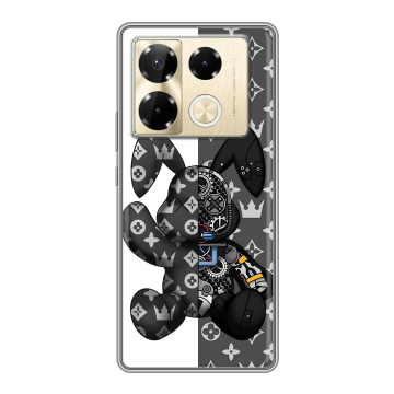 Силиконовый чехол на Infinix Note 40 Pro Plus 5G с принтом Луи робот