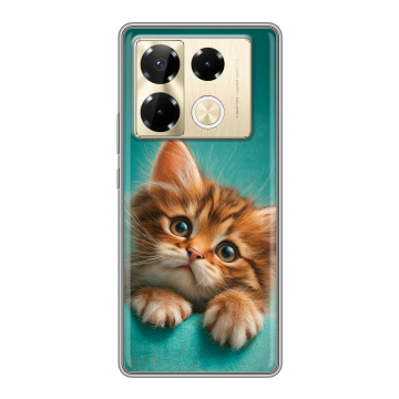 Силиконовый чехол на Infinix Note 40 Pro Plus 5G с принтом котенок