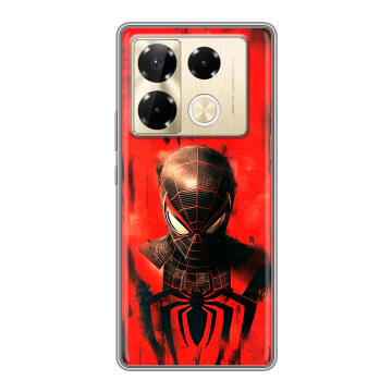 Силиконовый чехол на Infinix Note 40 Pro Plus 5G с принтом человек паук spiderman