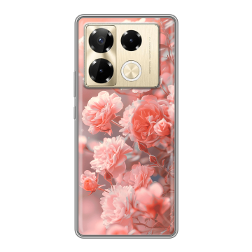 Силиконовый чехол на Infinix Note 40 Pro Plus 5G с принтом Розы цветы
