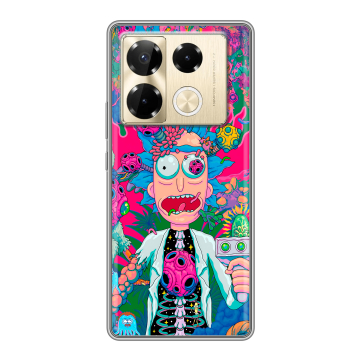 Силиконовый чехол на Infinix Note 40 Pro Plus 5G с принтом Рик и Морти Rick Morty Силиконовый чехол на Infinix Note 40 Pro Plus 5G с принтом Рик и Морти Rick Morty