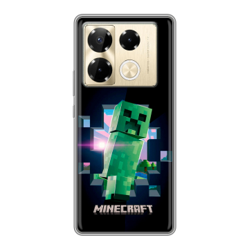 Силиконовый чехол на Infinix Note 40 Pro Plus 5G с принтом Майнкрафт Minecraft Силиконовый чехол на Infinix Note 40 Pro Plus 5G с принтом Майнкрафт Minecraft