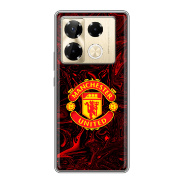 Силиконовый чехол на Infinix Note 40 Pro Plus 5G с принтом Manchester United Силиконовый чехол на Infinix Note 40 Pro Plus 5G с принтом Manchester United