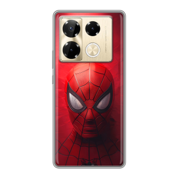 Силиконовый чехол на Infinix Note 40 Pro Plus 5G с принтом Spiderman Человек паук