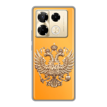 Силиконовый чехол на Infinix Note 40 Pro Plus 5G с принтом Герб Флаг России Силиконовый чехол на Infinix Note 40 Pro Plus 5G с принтом Герб Флаг России