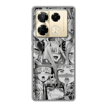 Силиконовый чехол на Infinix Note 40 Pro Plus 5G с принтом Ahegao Ахегао Аниме Силиконовый чехол на Infinix Note 40 Pro Plus 5G с принтом Ahegao Ахегао Аниме