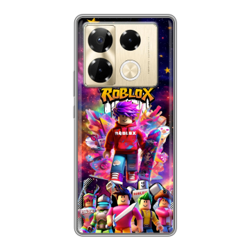 Силиконовый чехол на Infinix Note 40 Pro Plus 5G с принтом Roblox Роблокс Силиконовый чехол на Infinix Note 40 Pro Plus 5G с принтом Roblox Роблокс