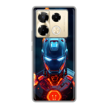 Силиконовый чехол на Infinix Note 40 Pro Plus 5G с принтом IronMan Железный человек Силиконовый чехол на Infinix Note 40 Pro Plus 5G с принтом IronMan Железный человек