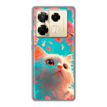 Силиконовый чехол на Infinix Note 40 Pro Plus 5G с принтом Красивый кот Силиконовый чехол на Infinix Note 40 Pro Plus 5G с принтом Красивый кот