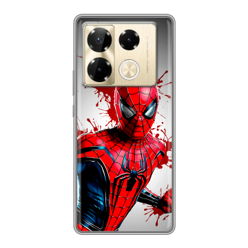 Силиконовый чехол на Infinix Note 40 Pro Plus 5G с принтом Spiderman Человек паук Силиконовый чехол на Infinix Note 40 Pro Plus 5G с принтом Spiderman Человек паук