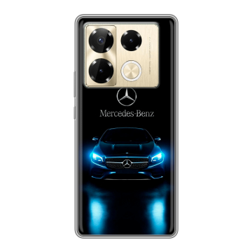 Силиконовый чехол на Infinix Note 40 Pro Plus 5G с принтом Mercedes Мерседес