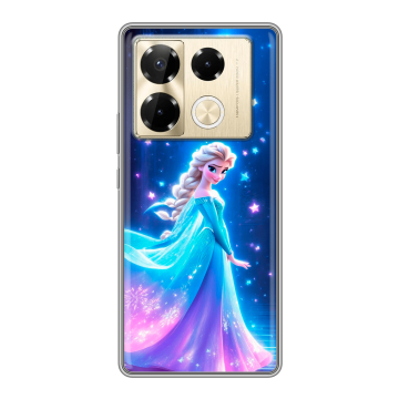 Силиконовый чехол на Infinix Note 40 Pro Plus 5G с принтом Холодное сердце Frozen