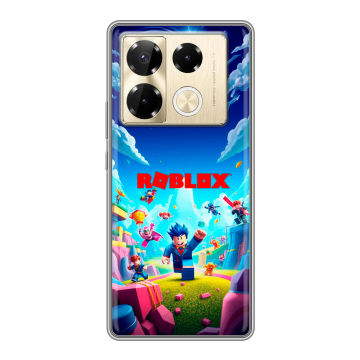 Силиконовый чехол на Infinix Note 40 Pro Plus 5G с принтом Roblox Роблокс Силиконовый чехол на Infinix Note 40 Pro Plus 5G с принтом Roblox Роблокс