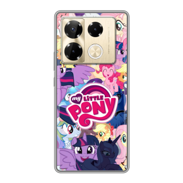 Силиконовый чехол на Infinix Note 40 Pro Plus 5G с принтом My little pony Дружба чудо Силиконовый чехол на Infinix Note 40 Pro Plus 5G с принтом My little pony Дружба чудо