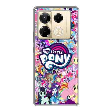 Силиконовый чехол на Infinix Note 40 Pro Plus 5G с принтом My little pony Дружба чудо