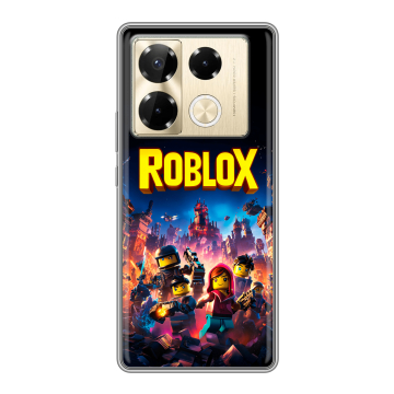 Силиконовый чехол на Infinix Note 40 Pro Plus 5G с принтом Roblox Роблокс Силиконовый чехол на Infinix Note 40 Pro Plus 5G с принтом Roblox Роблокс