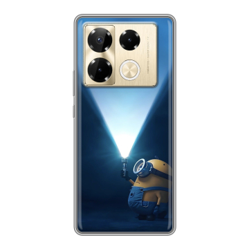 Силиконовый чехол на Infinix Note 40 Pro Plus 5G с принтом Миньоны